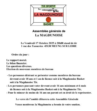La Magdunoise - Assemblée Générale 2025